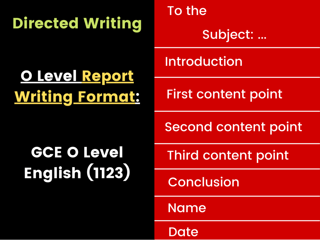 O level report writing sample